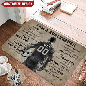 Personalized Soccer Goalkeeper Doormat-Gift For Soccer Lovers