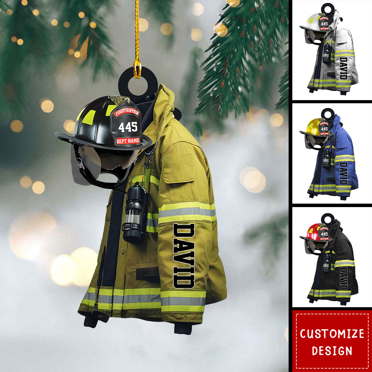 Personalized Firefighter Christmas Ornaments -Gifts For Firefighter - 2024 New Release