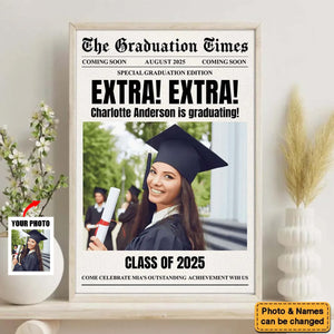 Personalized Poster Newspaper Graduation,Senior Graduation