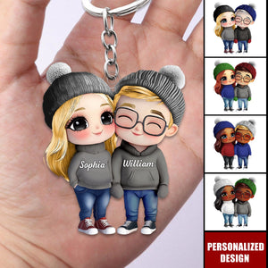 It's You And Me-Personalized Couple Keychain