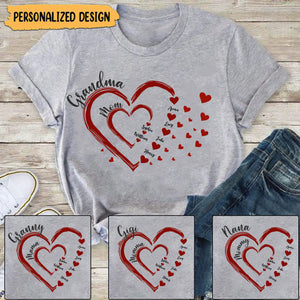 Mom's Grandma's Sweethearts Personalized Shirt - Gift For Mother, Grandmother