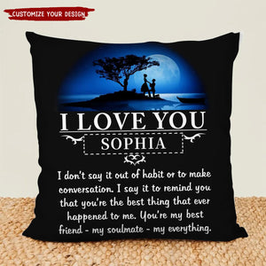 My Soulmate I Love You Personalized Pillow