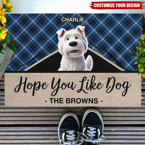 Hope You Like Dogs - Pets Personalized Home Decor Decorative Mat - House Warming Gift For Pet Owners, Pet Lovers