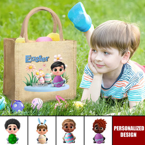 Easter Day For Kid-Personalized Jute Tote Bag