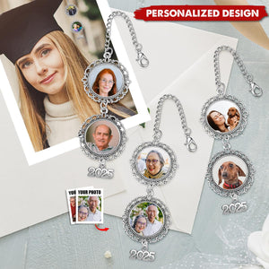 Personalized Graduation Cap Photo Charm Class Of 2025