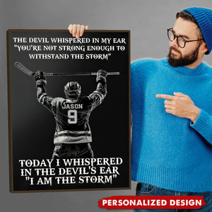 I Am The Storm-Personalized Hockey Boy Poster-Poster Gift For Hockey Lovers