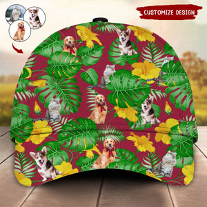Custom Photo Tropical Style Dog Cat Personalized Classic Cap
