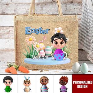 Easter Day For Kid-Personalized Jute Tote Bag