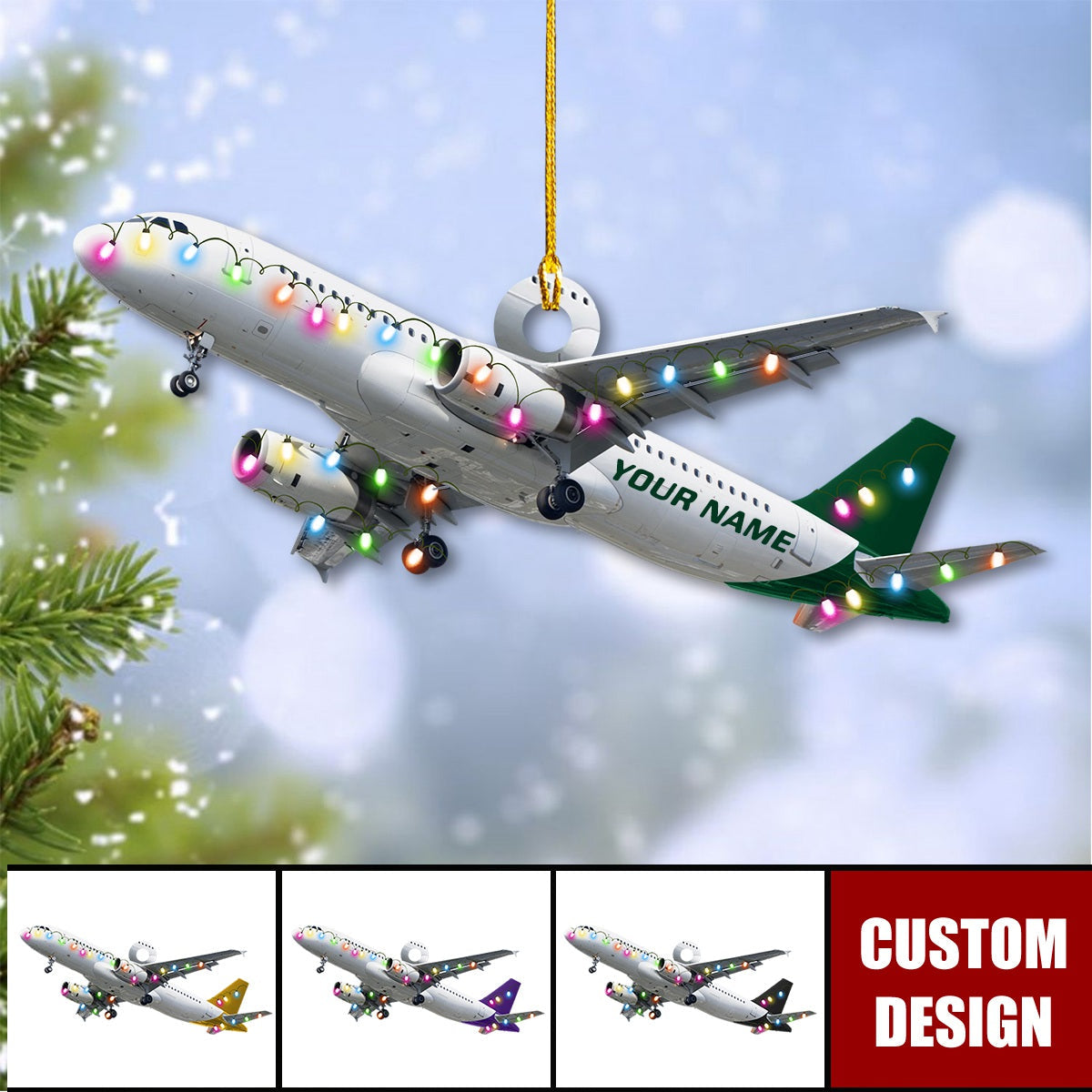 Personalized Airplane Ornament, Gifts For Pilot - 2024 New Release