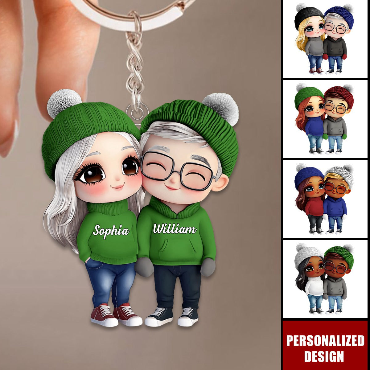 It's You And Me-Personalized Couple Keychain