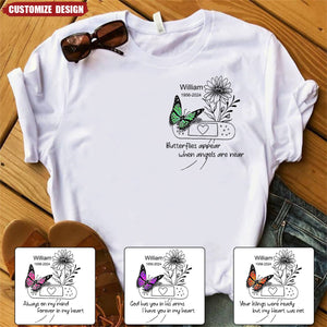 Personalized Memorial Butterfly T-Shirt - Memorial Gift