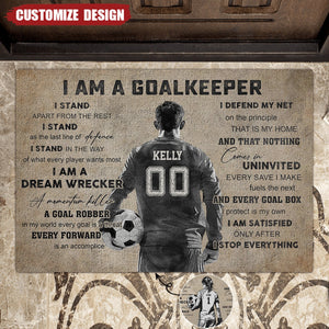 Personalized Soccer Goalkeeper Doormat-Gift For Soccer Lovers