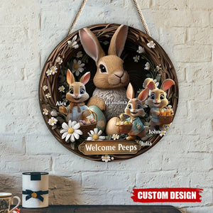 Grandma's Bunnys - Personalized Easter Wood Sign