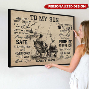 To My Son-Personalized Poster-Poster Gift For Fishing Lovers