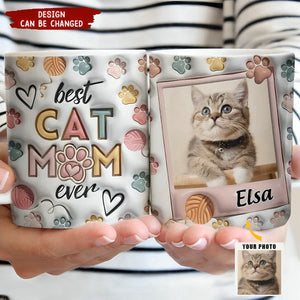 Cat Mom Cat Dad - Personalized 3D Inflated Effect Printed Mug - Gift For Cat Lover, Cat Mom, Cat Dad, Cat Owner