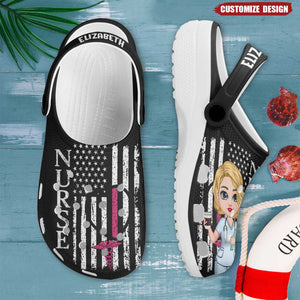 Love Pretty Doll Nurse Life Personalized Clog