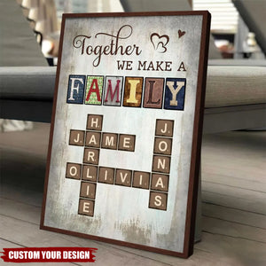 Personalized Family Crossword Art Poster