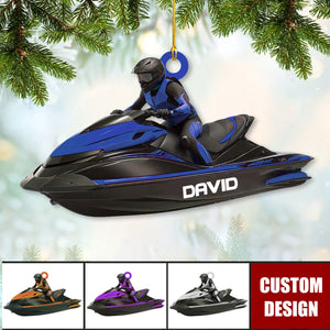 Personalized Jet Boat Ski Christmas Ornament - 2024 New Release