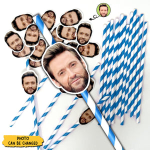 Personalized Face Straws Party Decorations