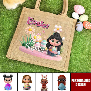 Easter Day For Kid-Personalized Jute Tote Bag