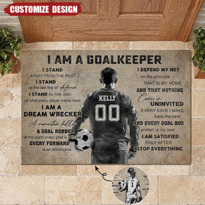 Personalized Soccer Goalkeeper Doormat-Gift For Soccer Lovers