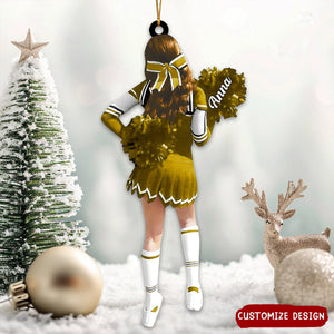 Personalized Cheerleading Pom pom Girl Christmas Ornaments - 2024 New Release