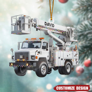 Personalized Lineman truck Ornament -Gift For Lineman - 2024 New Release