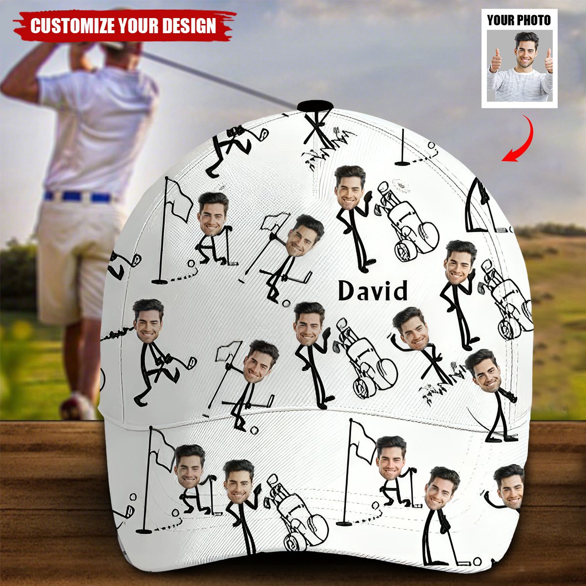 Personalized Golf Photo Classic Cap-Gift For Golf Lovers