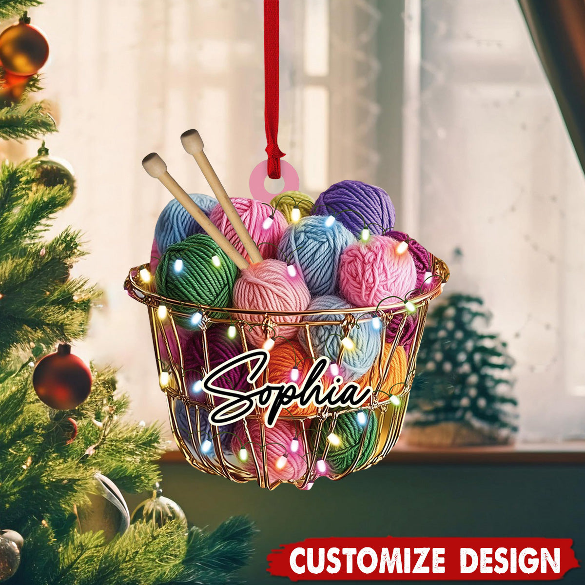 Personalized Knitting Christmas Ornament Gift For Knitter-2024 New Release