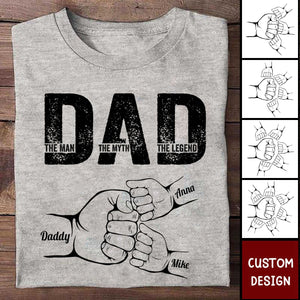 Dad The Man The Myth The Legend - Personalized Shirt