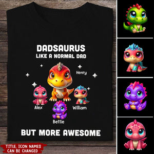 3D Dinosaurs Personalized Shirt, Father's Day Gift For Dad, For Grandpa