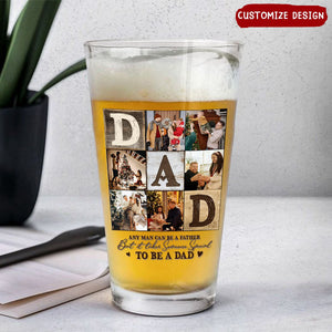 Dad Photo Collage - Personalized Beer Glass - Gifts For Dad, Best Father's Day Gifts