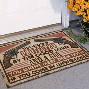 This House Is Protected by the Good Lord and a Gun Doormat