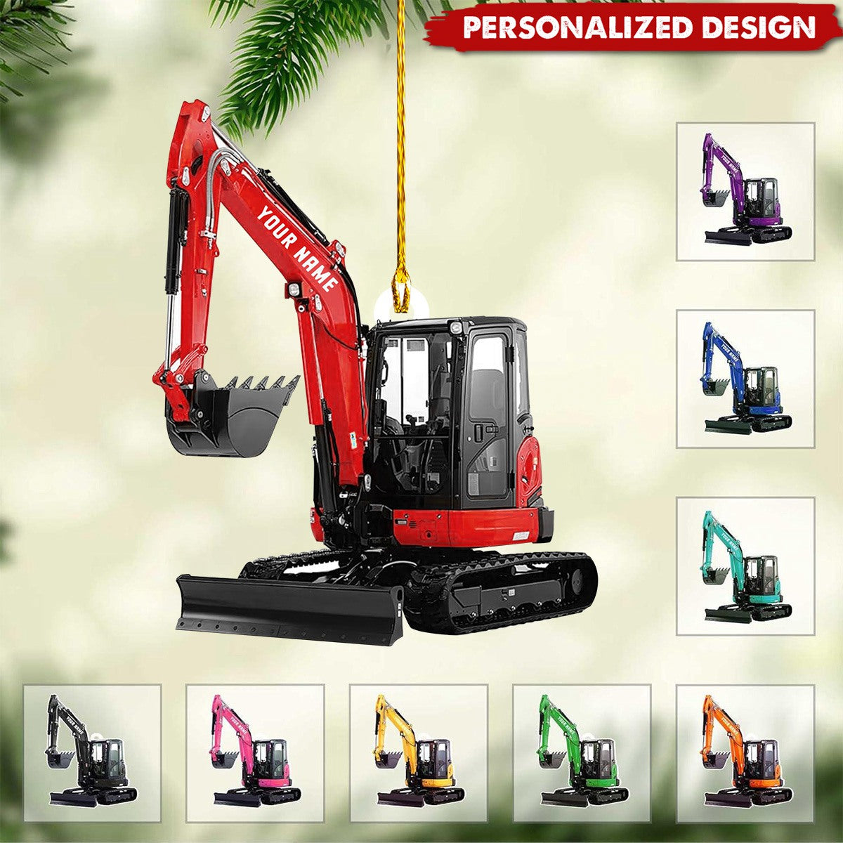 2024 New Release Personalized Excavator Heavy Equipment Ornament-Gift For Excavator Car Lovers