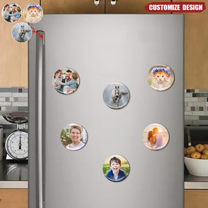 Personalized photo fridge magnet