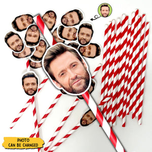 Personalized Face Straws Party Decorations