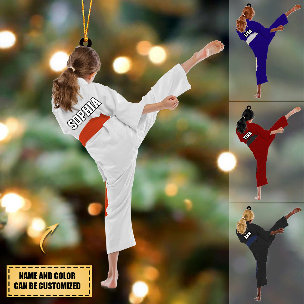 Personalized Karate/Taekwondo/Martial/Jiu-jitsu Christmas Ornament