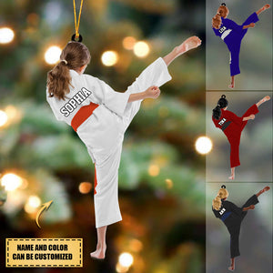 Personalized Karate/Taekwondo/Martial/Jiu-jitsu Christmas Ornament