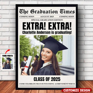 Personalized Poster Newspaper Graduation,Senior Graduation