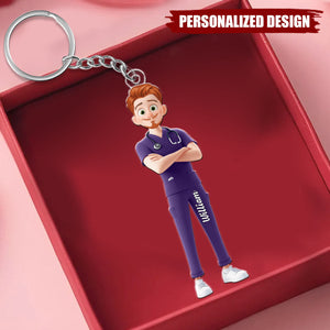 Personalized Nurse Keychain-Gift For Friends/Family