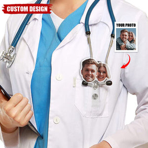 Personalized Funny Badge Reel- Nurse Badge Reel with Photo - Nurse Accessories