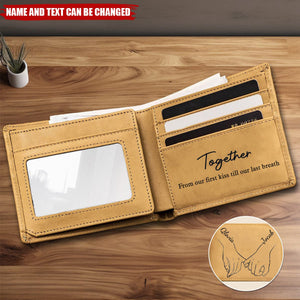 I Love You Forever & Always - Couple Personalized Leather Wallet