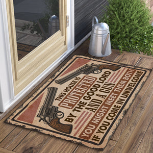 This House Is Protected by the Good Lord and a Gun Doormat