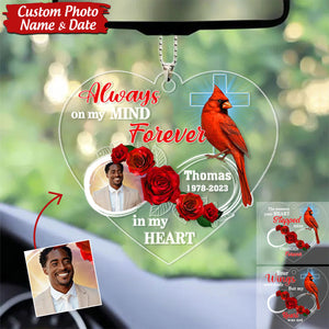 Your Wings Were Ready But My Heart Was Not-Personalized Upload Photo Car Ornament