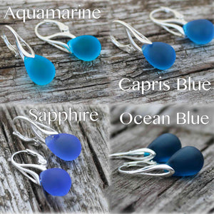 Elegant Cultured Sea Glass Earrings