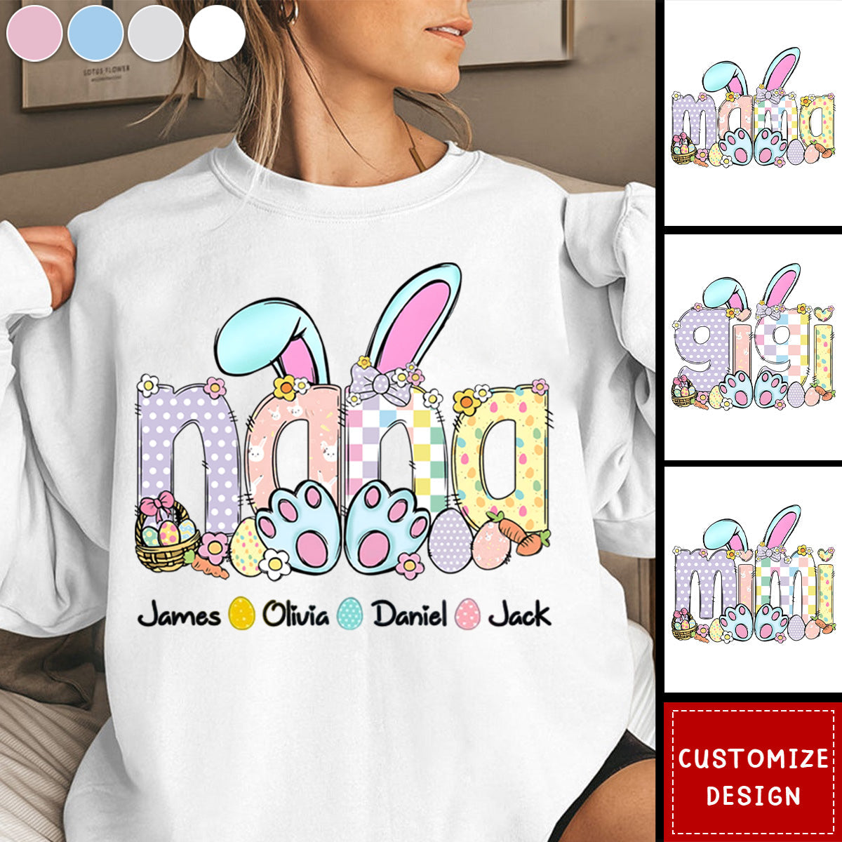 Personalized Easter Grandma Sweatshirt