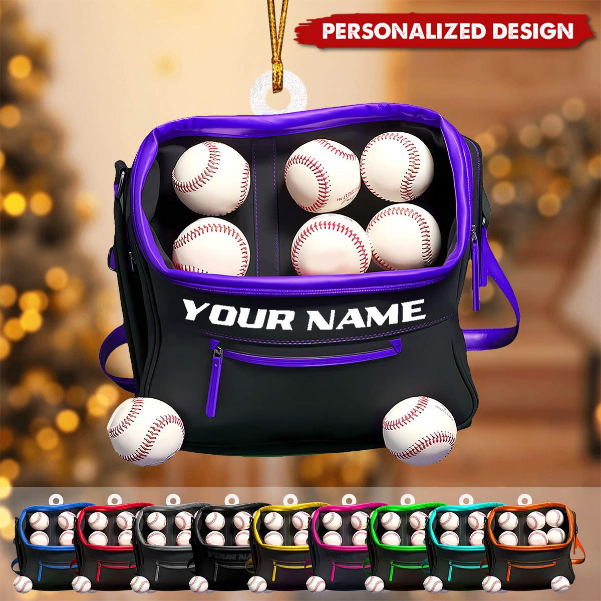 Personalized Baseball Bag Christmas Ornaments-Gifts For Baseball Lovers-2024 New Release