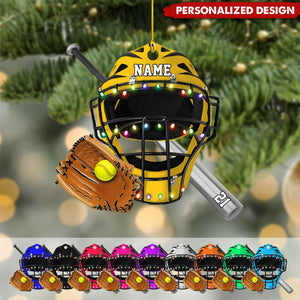 Personalized Softball Acrylic Ornament-Gifts For Softball Lovers-2024 New Release