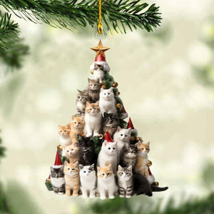 Cat Christmas Tree Ornament - Cat Lovers Gift