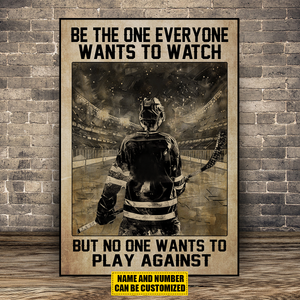 Personalized Hockey Motivation Poster- Gift For Hockey Lovers